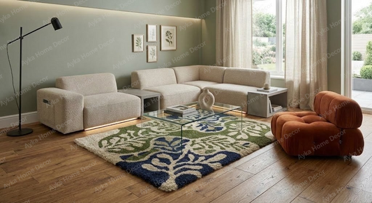 Botanical Canopy Plush Shaggy Rug