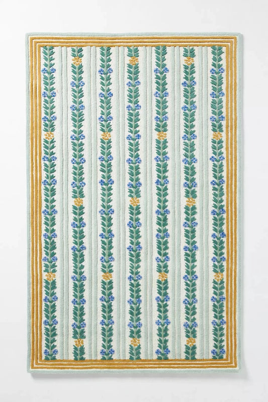 Vintage Floral Garland Hand-Tufted Area Rug