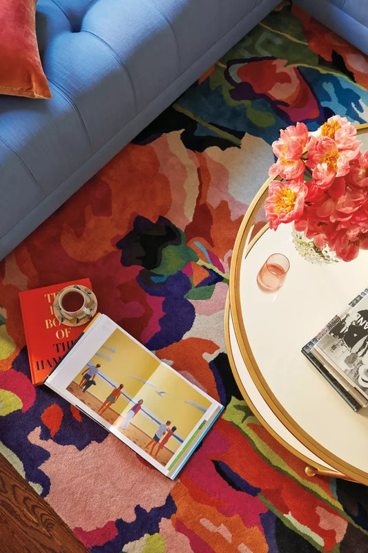 Multicolor Bloom Modern Tufted Wool Rug