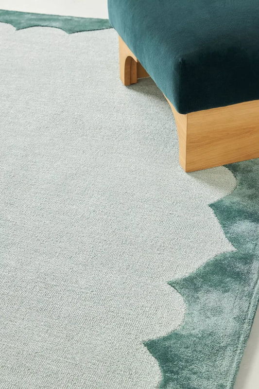 Sage & Forest Contour Hand-Tufted Wool Rug