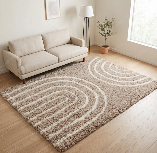 Minimalist Arch Horizon Shaggy Rug