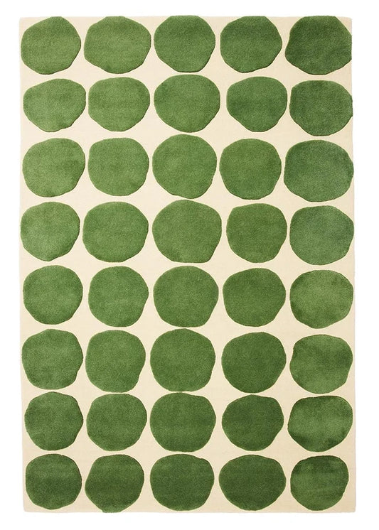 Olive Organic Dots Hand-Tufted Accent Rug