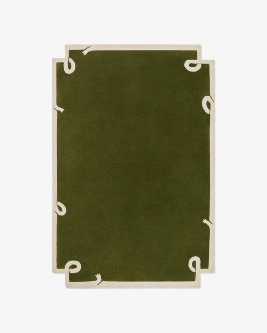 The Olive Loop Frame Hand-Tufted Wool Rug