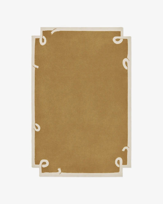 The Ochre Loop Frame Hand-Tufted Wool Rug