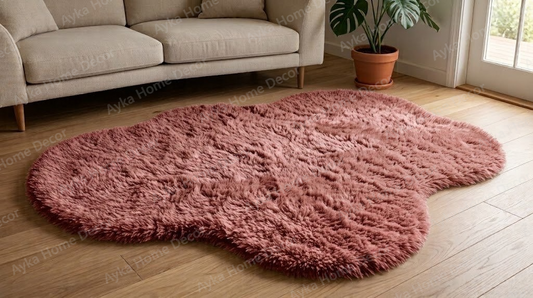 Blush Cloud Organic Shaggy Rug