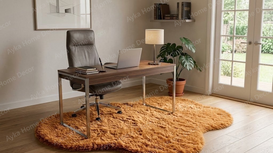 Camel Cloud Organic Shaggy Rug