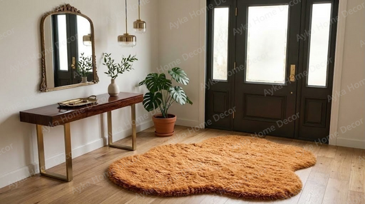 Camel Cloud Organic Shaggy Rug