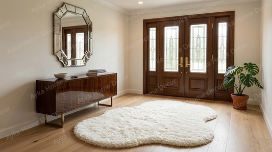 Ivory Cloud Organic Shaggy Rug