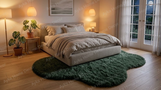 Forest Moss Organic Shaggy Rug