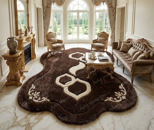 Heritage Filigree Contour Shaggy Rug