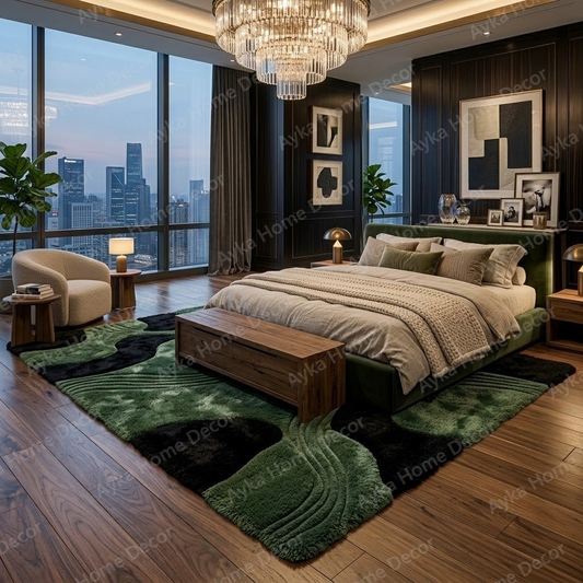 Pine & Sage Fluid Shaggy Rug