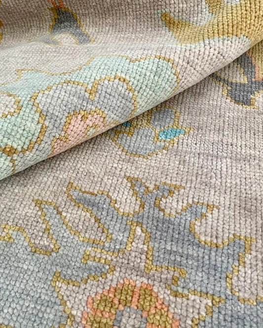 Madeleine Lavender & Soft Gold Floral Oushak Rug