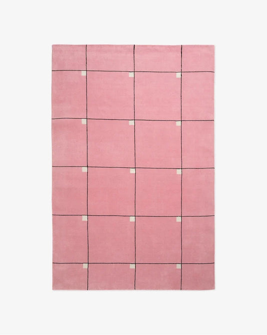 Nordic Pink Matrix Hand-Tufted Wool Rug