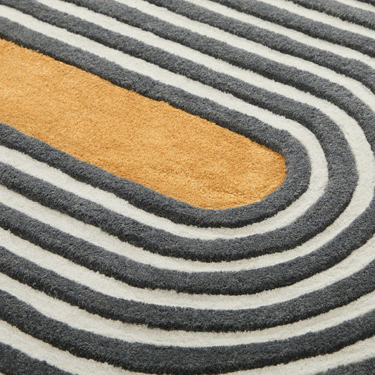 Linear Wave Serpent Tufted Wool Rug