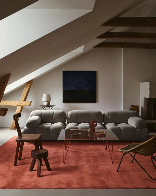 Nordic Rust Clay Hand-Tufted Wool Rug