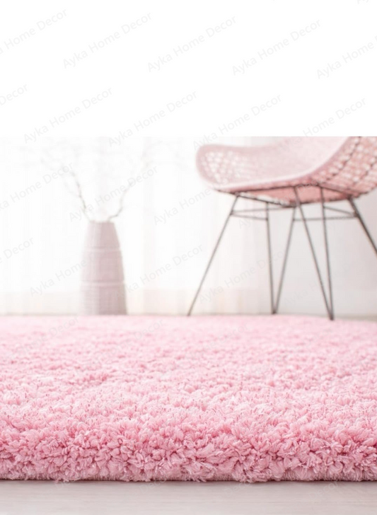 Nordic Pink Shaggy Rug