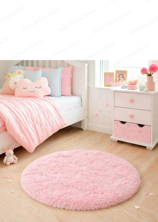 Nordic Pink Shaggy Rug
