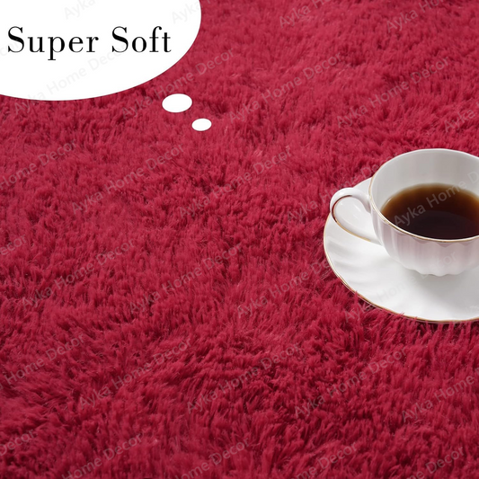 Luxury Maroon Plush Shaggy Collection