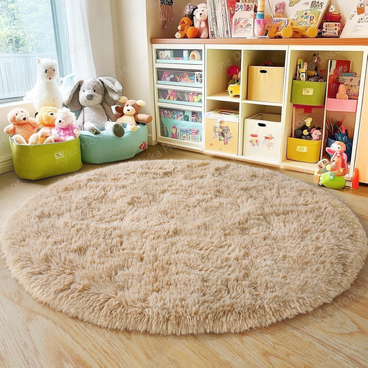 Beige Plush Shaggy Collection