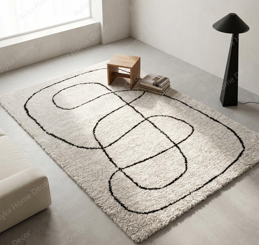 Continuous Line Shaggy Rug