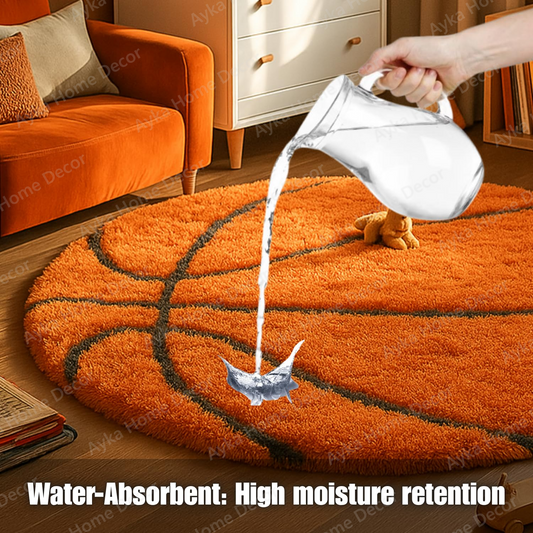 Courtside Classic Round Shaggy Rug
