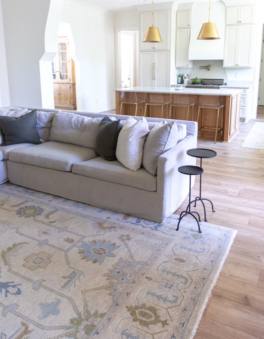 Emmaline Neutral Blue & Green Oushak Rug