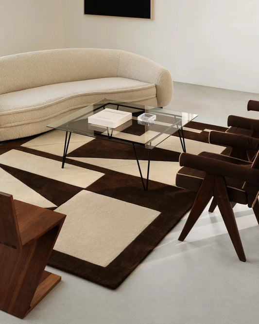 Bauhaus Geometry Hand-Tufted Wool Rug