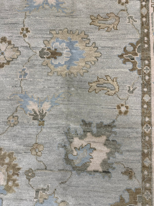 Lillian Modern Oushak Green & Blue Rug