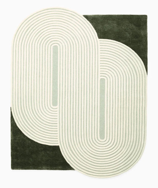 Monochrome Forest Ripple Tufted Accent Rug