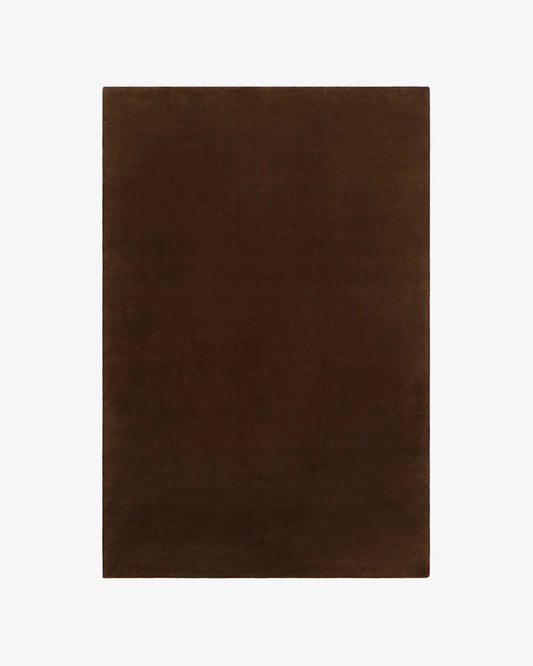 Contemporary Dark Espresso Plush Wool Rug