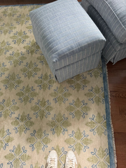Penelope Blue & Green Modern Oushak Rug