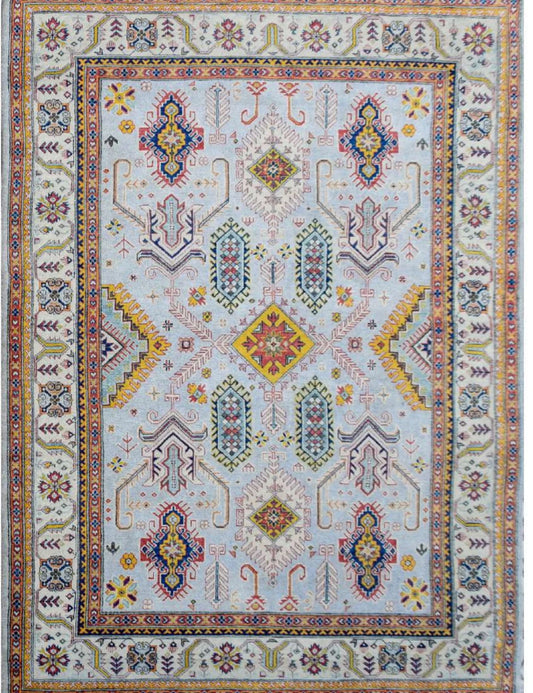 Ivory & Muted Multi-Color Tribal Oushak Rug