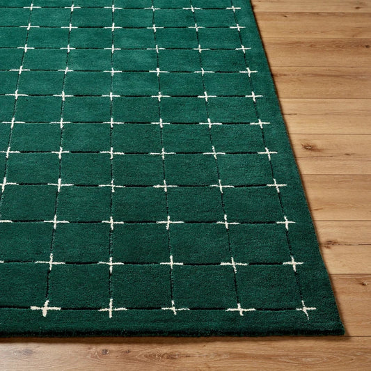 Emerald Linear Stitch Tufted Accent Rug