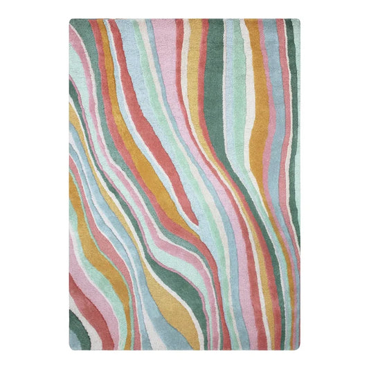 Avant-Garde Wave Symphony Hand-Tufted Designer Rug