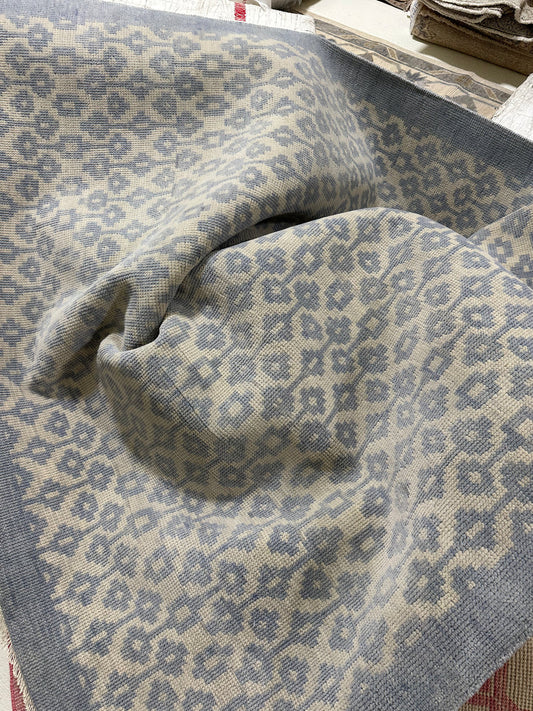 Ella Blue & Neutral Geometric Oushak Rug
